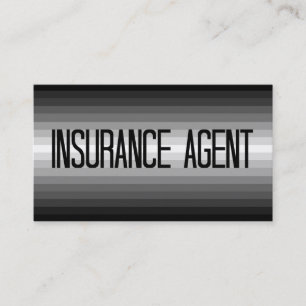 Agent d'assurance Silver to Black Carte de visite