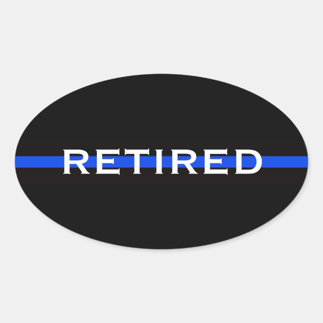 AGENT DE POLICE RETRAITÉ OVAL BUMPER STICKER (Devant)