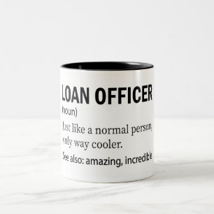 Agent de prêt amusant Définition Mug à café à deux