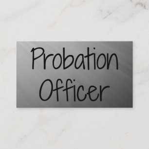 Agent de probation Carte de visite Silver