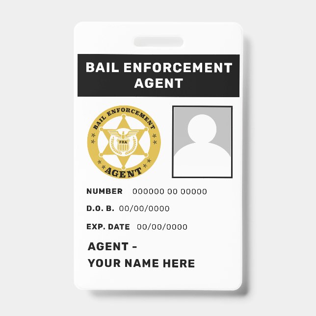 AGENT DE RECOUVREMENT DE CAUTION Badge (Avant)