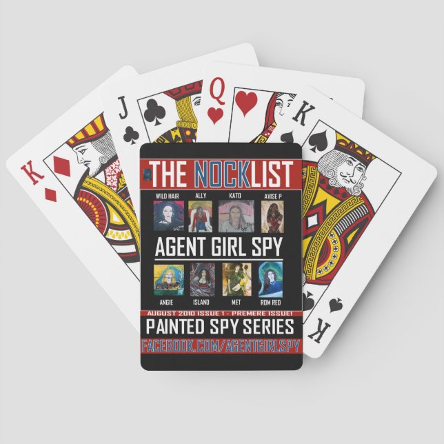 AGENT GIRL SPY PLAYING CARDS (Back)