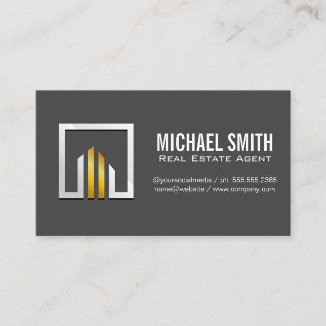 Agent immobilier | Carte de visite du Gestionnaire (Devant)