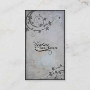 Agent immobilier Carte de visite - noir gris