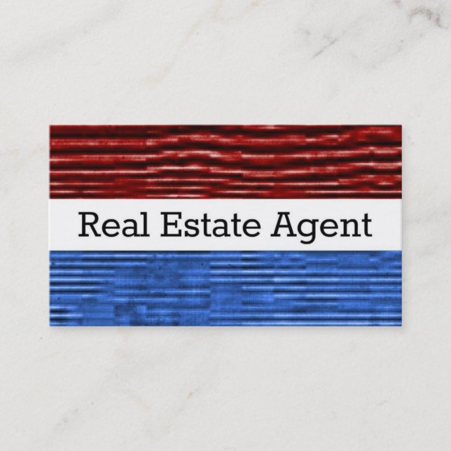Agent immobilier Carte de visite patriotique (Devant)