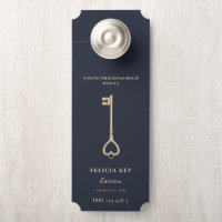 Agent immobilier moderne Affichette de porte avant