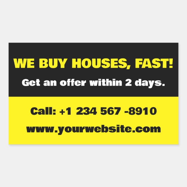 Agent immobilier Sticker d'affaires - Nous acheton (Devant)