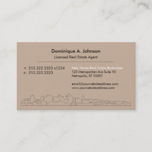 Agent immobilier urbain Carte de visite personnali