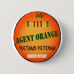 AGENT ORANGE 2 INCH ROUND BUTTON