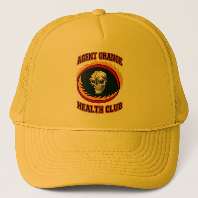 AGENT ORANGE HEALTH CLUB TRUCKER HAT (Front)