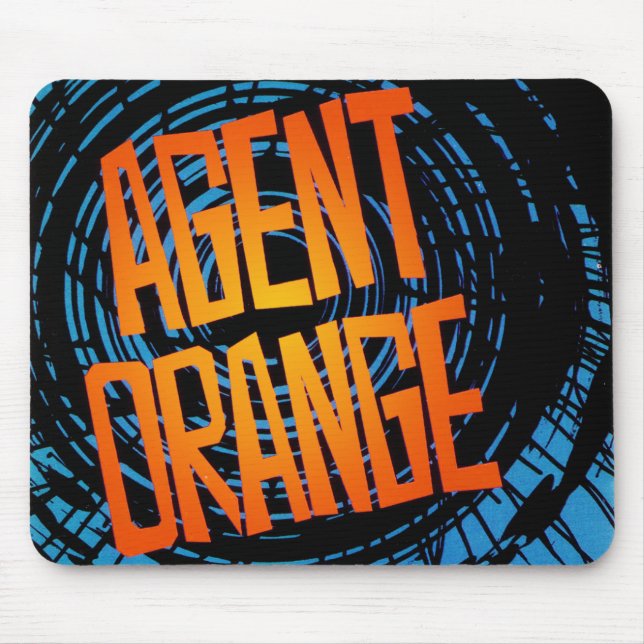 Agent Orange "SpinArt" Punk Logo Mousepad (Front)