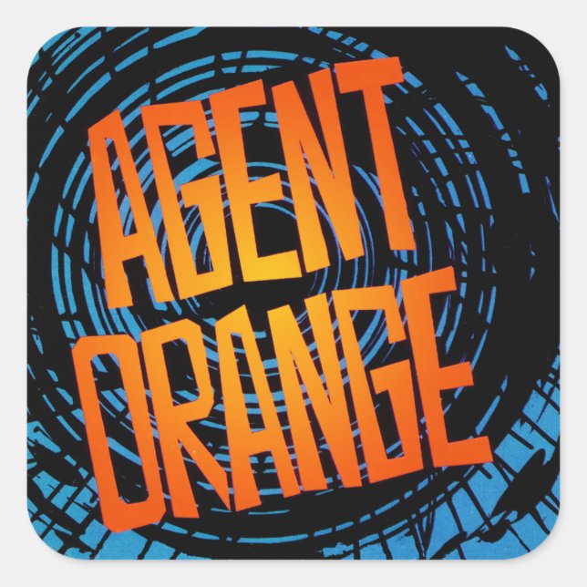 Agent Orange "SpinArt" Stickers Skate Punk Rock (Front)