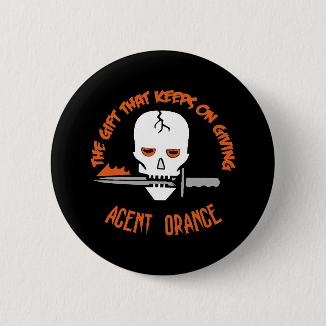 Agent Orange The Gift DARK 2 Inch Round Button (Front)