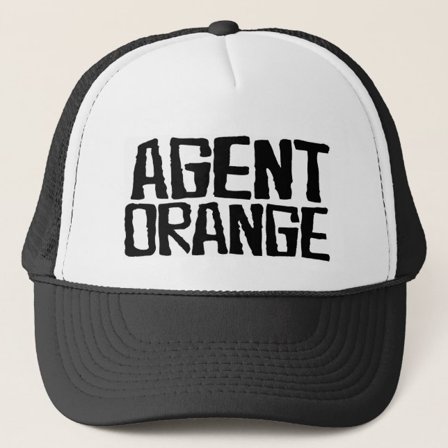 Agent Orange "Thrashed" Logo Punk Hat Skate (Front)