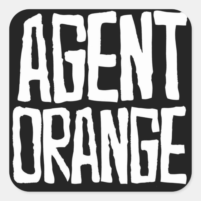 Agent Orange "Thrashed" Logo Stickers Skate Punk (Front)