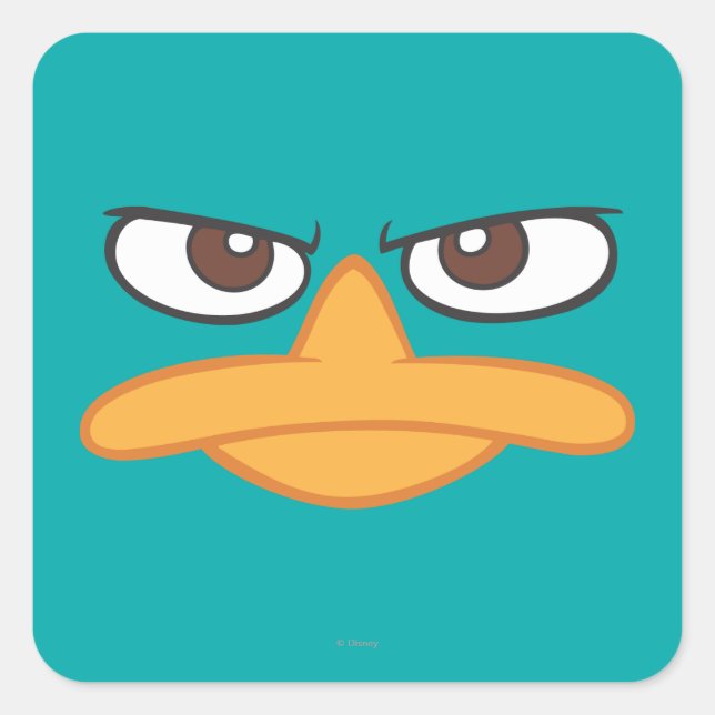 Agent P Face Square Sticker (Front)