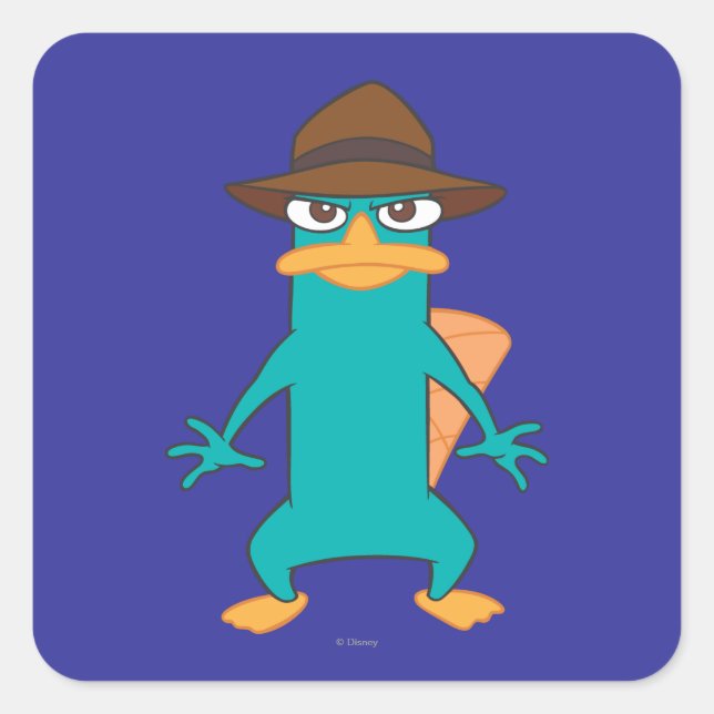 Agent P Pose Square Sticker (Front)