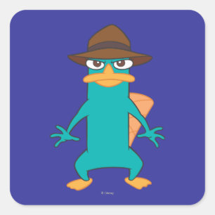 Agent P Pose Square Sticker