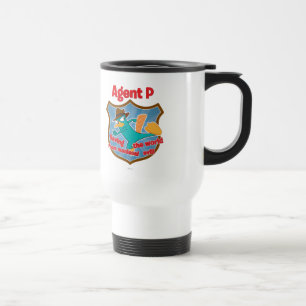 Agent P Saving the world from maniacal evil Badge Travel Mug
