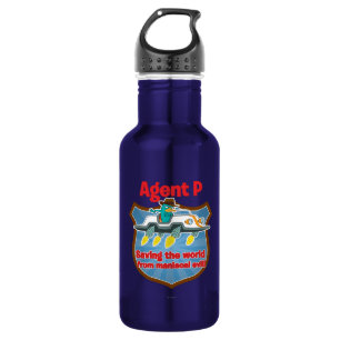 Agent P Saving the world from maniacal evil Car 532 Ml Water Bottle