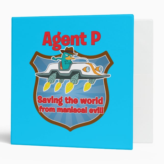 Agent P Saving the world from maniacal evil Car Binder (Front/Inside)