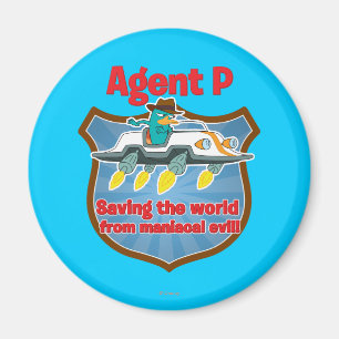 Agent P Saving the world from maniacal evil Car Magnet