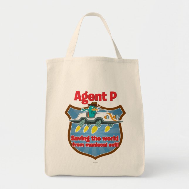 Agent P Saving the world from maniacal evil Car Tote Bag (Front)