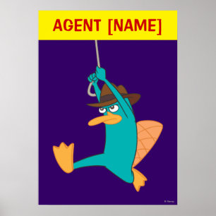 Agent P Swinging from Rope Poster