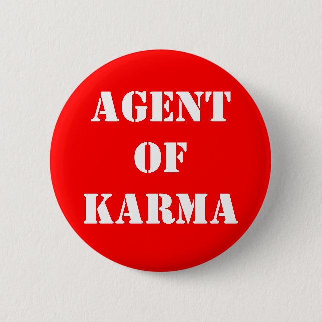 Agentof Karma 2 Inch Round Button (Front)