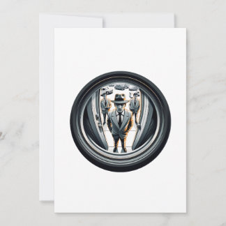 Agents in Grey at the Door | Fisheye Invitation