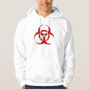 Agents In Red Biohazard Style Basic Hooded Sweat Hoodie