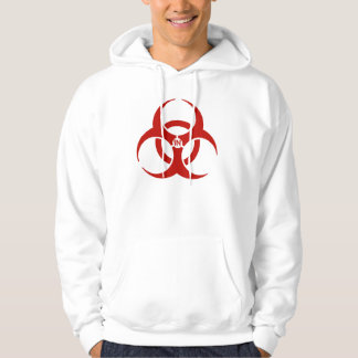 Agents In Red Biohazard Style Basic Hooded Sweat Hoodie