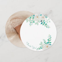 Aggela Round Photo Thank You Card
