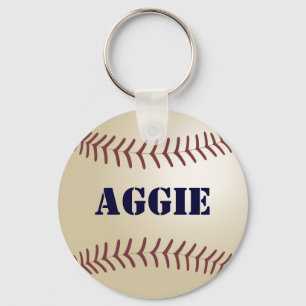 Aggie Baseball Keychain by 369MyName
