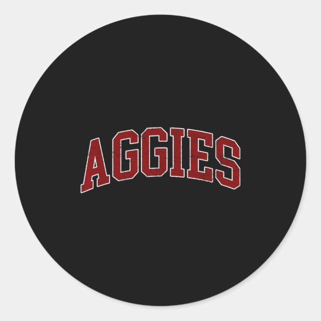 Aggies  classic round sticker (Front)