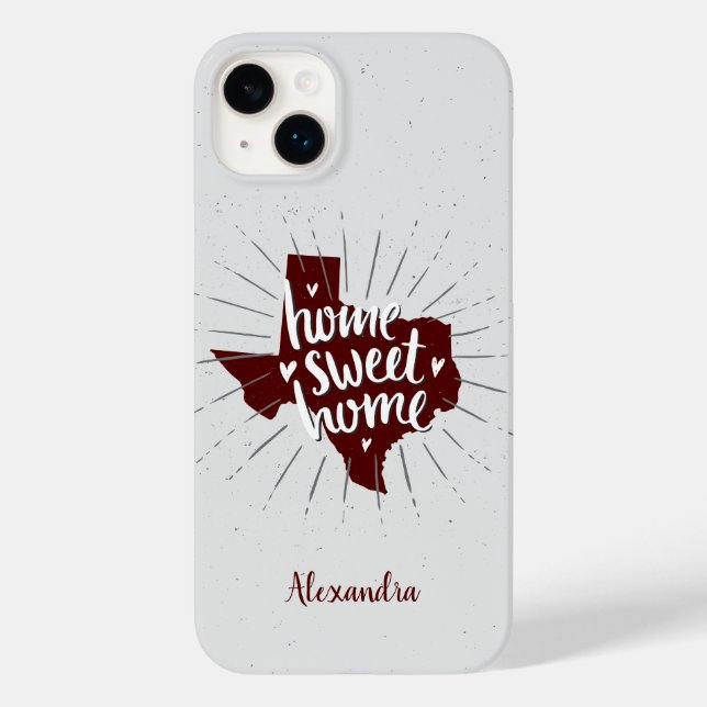 Aggies Maroon Home Sweet Home - Texas Case-Mate iPhone Case (Back)