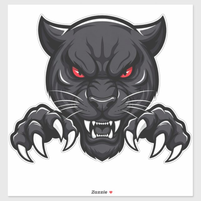 Aggressive Black Panther With Red Eyes (Sheet)