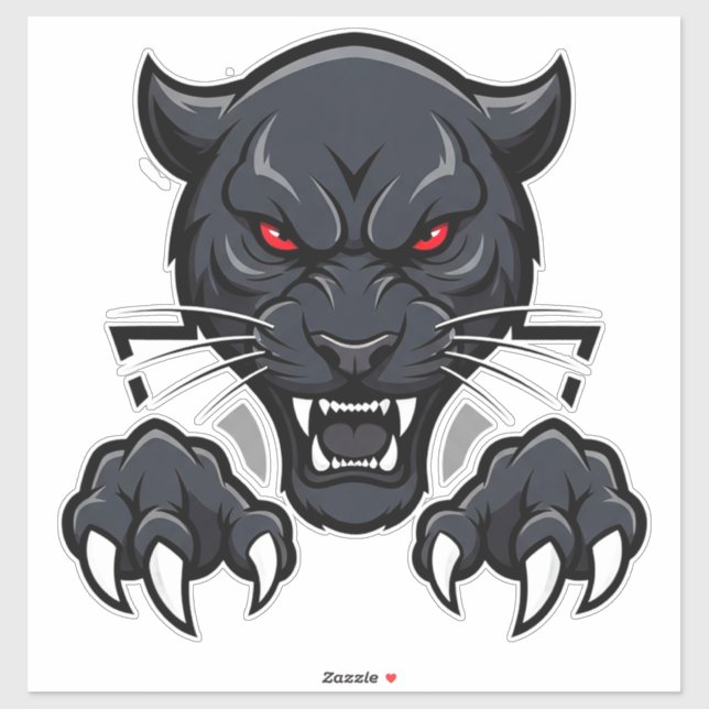 Aggressive Black Panther With Red Eyes (Sheet)