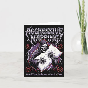 Aggressive Napng Funny Heavy Metal Grim Reaper Sle Card