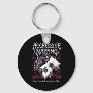 Aggressive Napng Funny Heavy Metal Grim Reaper Sle Keychain