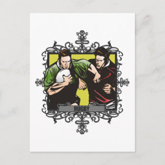 Aggressive Rugby Postcard