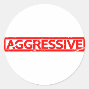 Aggressive Stamp Classic Round Sticker