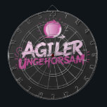 Agile Disobedience Dartboard<br><div class="desc">Our logo - our motto: Satirical, cynical, provocative - but always with a wink. We take apart the agile theater and don't take ourselves too seriously.</div>