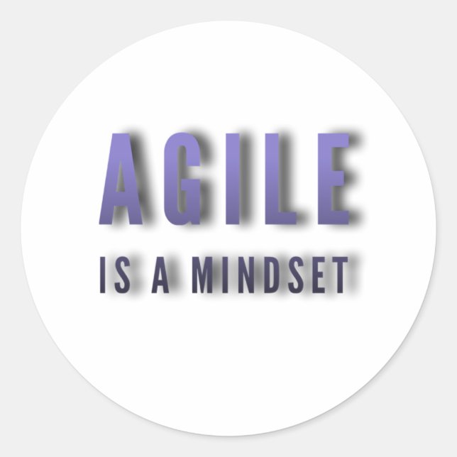 Agile est un sticker rond classique (Devant)