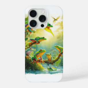 Agile Frogs in Harmony 040624AREF108 - Watercolor iPhone 15 Pro Case