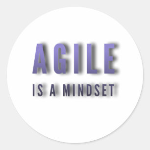 Agile is a mindset classic round sticker