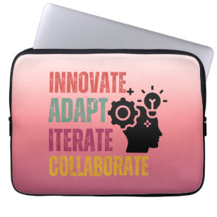 Agile Mindset Core Principles Positive Thinking Laptop Sleeve