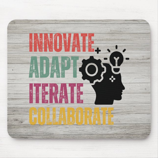 Agile Mindset Core Principles Positive Thinking Mouse Pad (Front)