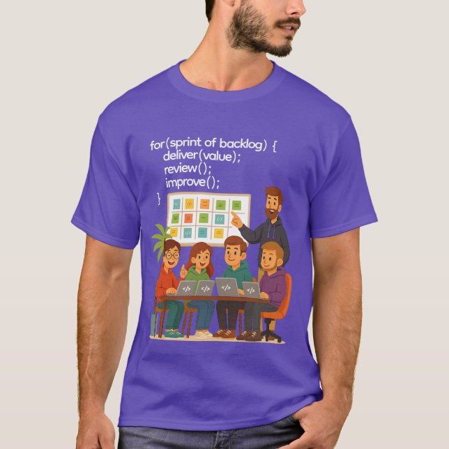 Agile Sprint Loop – Programmer T-Shirt (Devant)