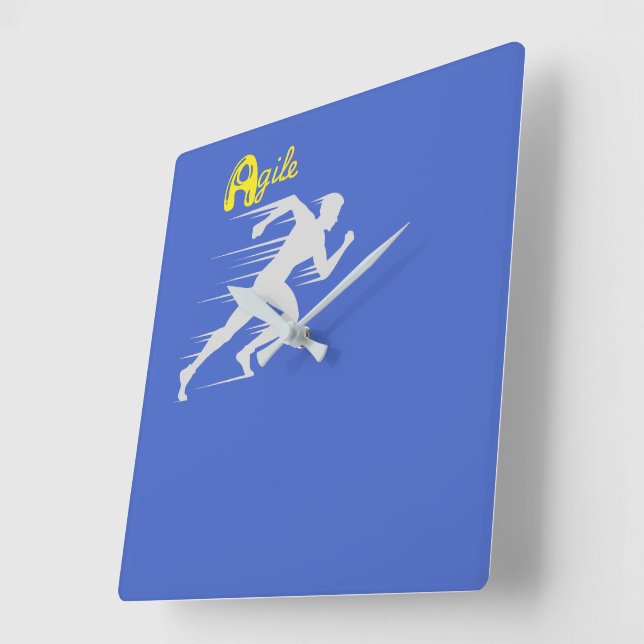 Agile Square Wall Clock (Angle)